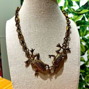 Vintage Art Deco Frog Necklace